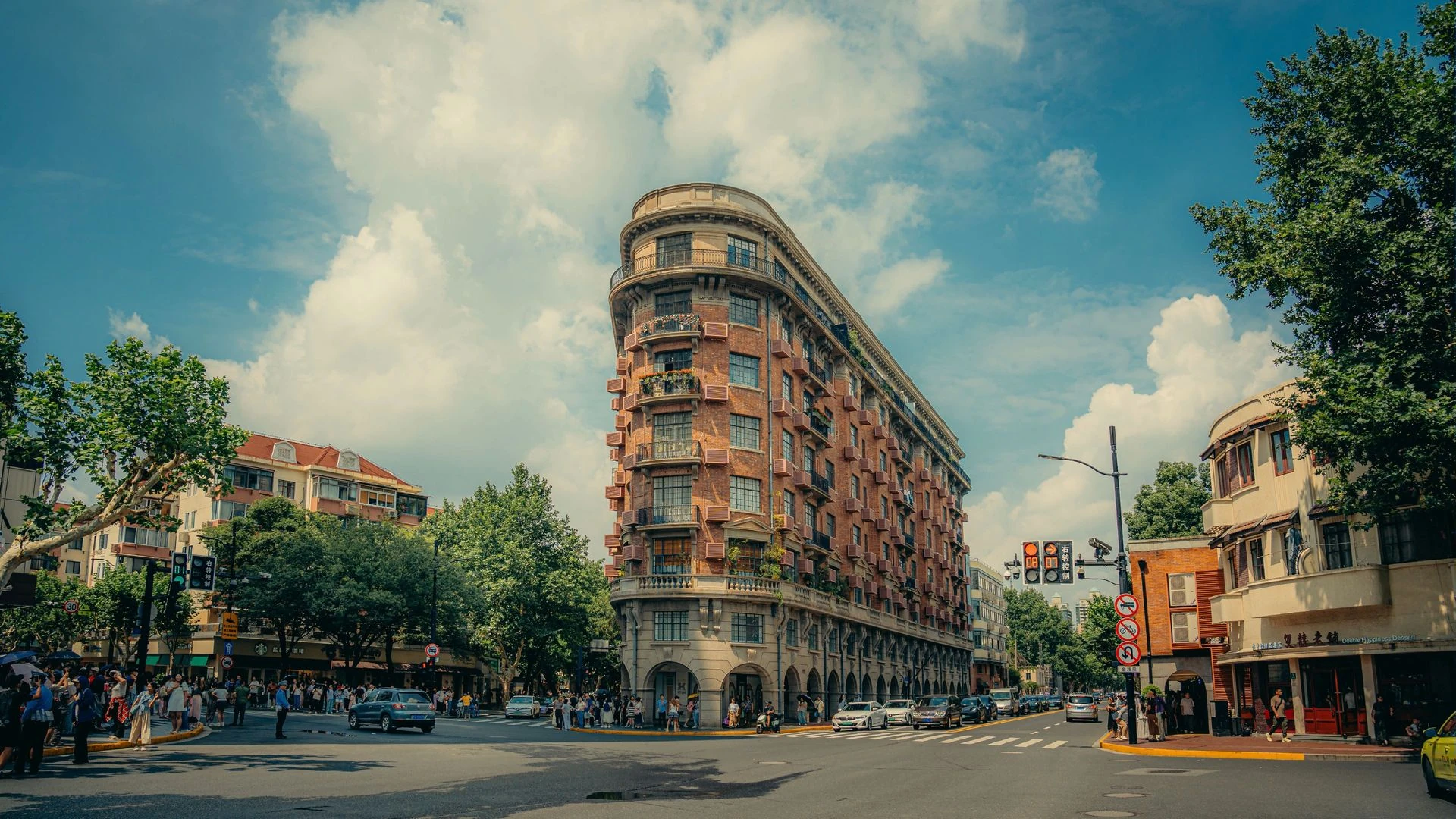 Wukang Mansion and the surrounding streets in Shanghai
