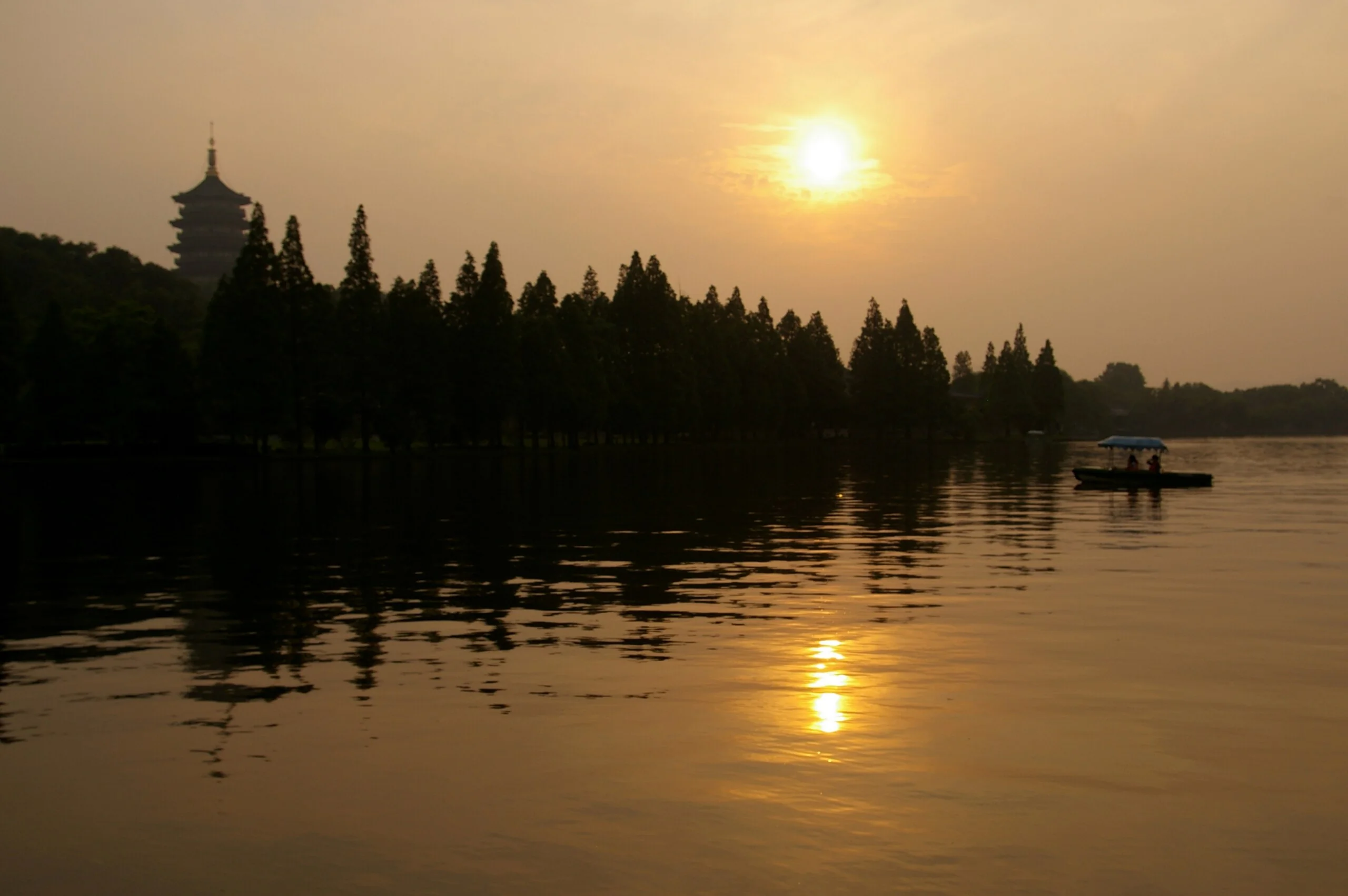 Panoramic West Lake scenery in Hangzhou