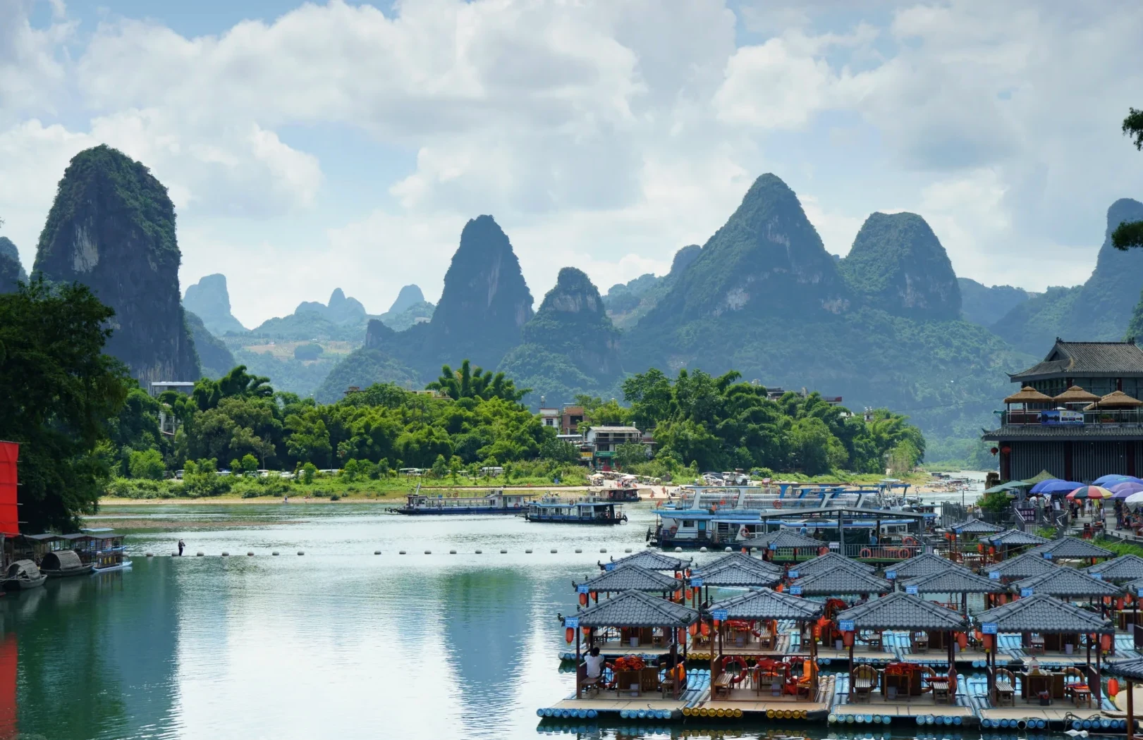 Karst mountains beside Xingping near Yangshuo, part of the 15-day journey